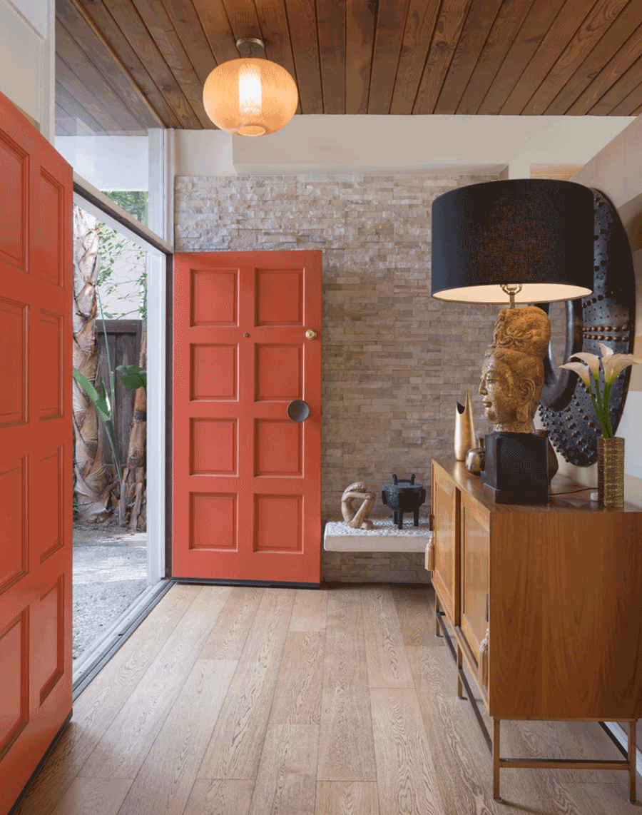 Living Coral Entryway Design