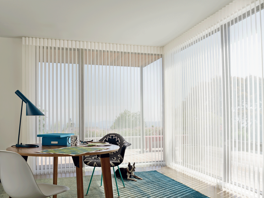 home office neutral scheme luminette sheer shades window treatments for every room in roseville CA