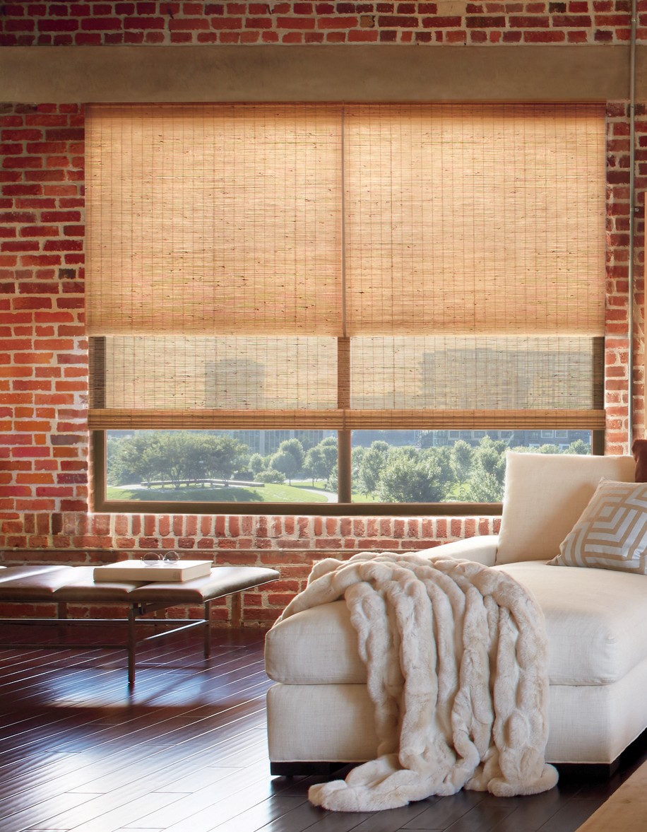 dual energy efficient woven shades