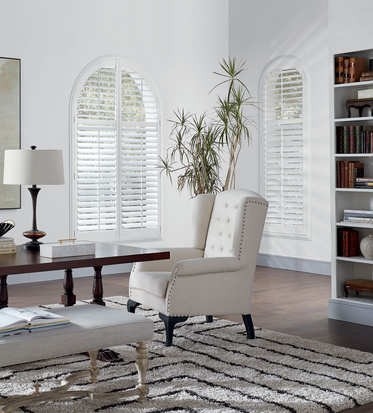 arched window with newstyle shutters Roseville CA