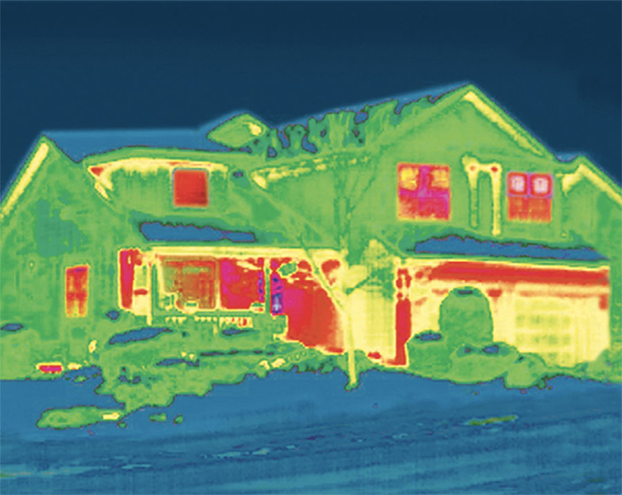 infrared technology shows whole house energy efficiency in Roseville, CA