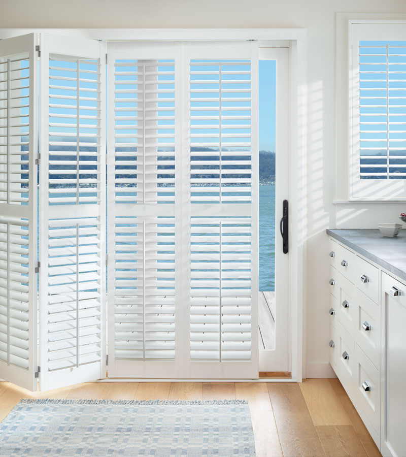 white shutters for sliding glass doors Roseville, CA