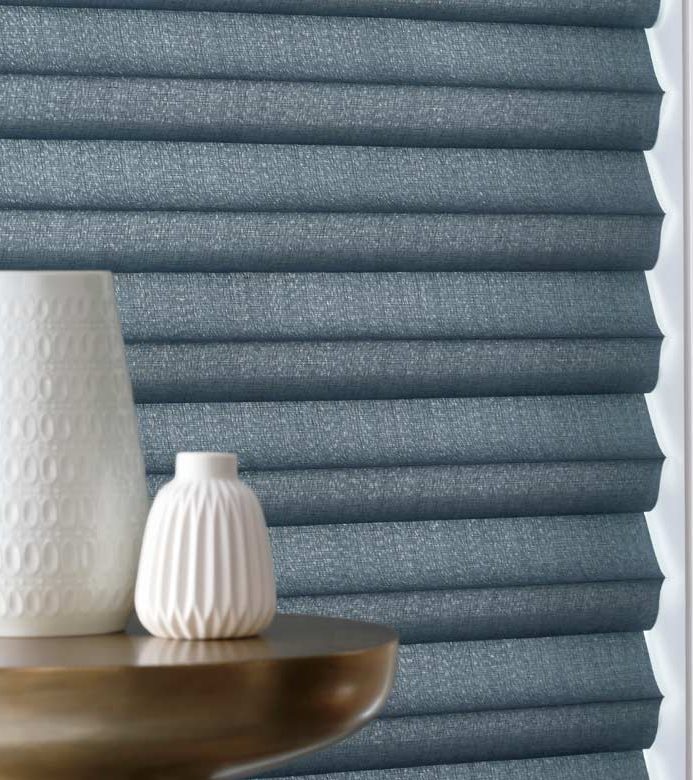 sky blue fabric hunter douglas room darkening shades in Folsom, CA