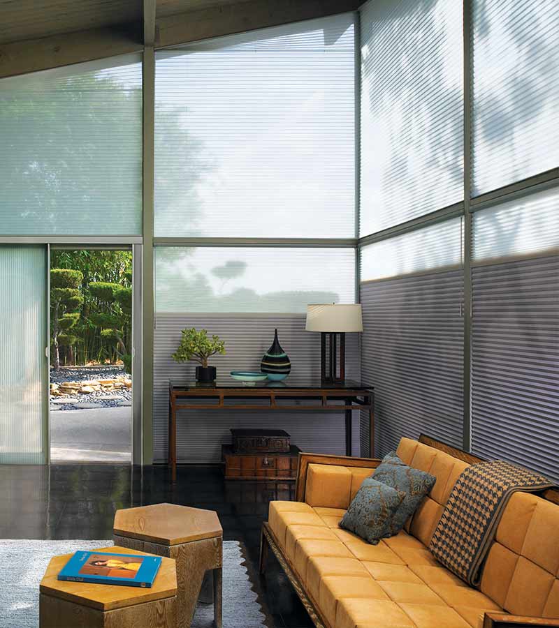 honeycomb energy efficient cellular shades in open sunroom rocklin, ca