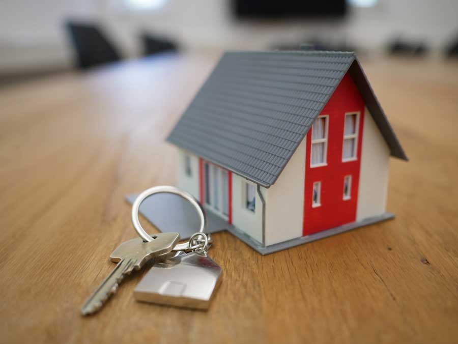 tiny house with large house key