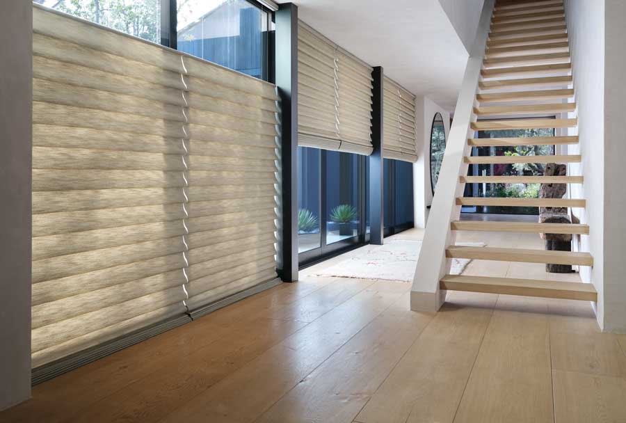 roman shades incredible for staircase windows in california