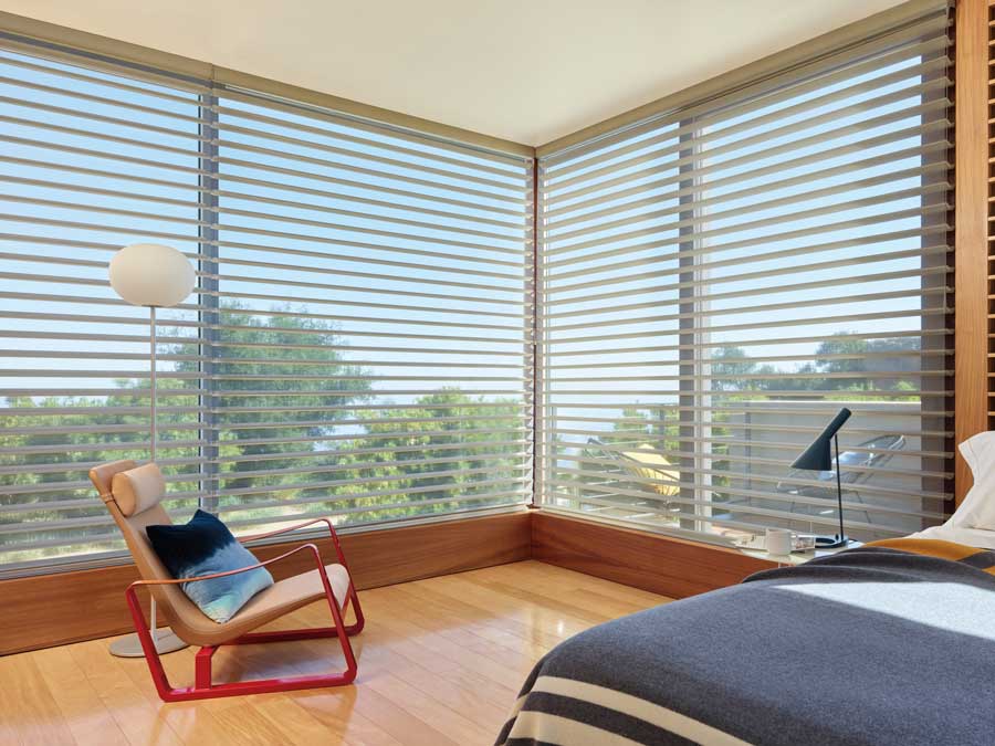 corner windows with sheers in roseville, ca