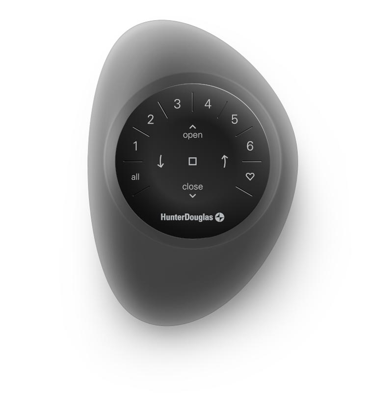 mist and black powerview pebble remote