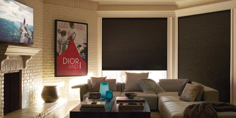 bonus space turned into media room with black out shades
