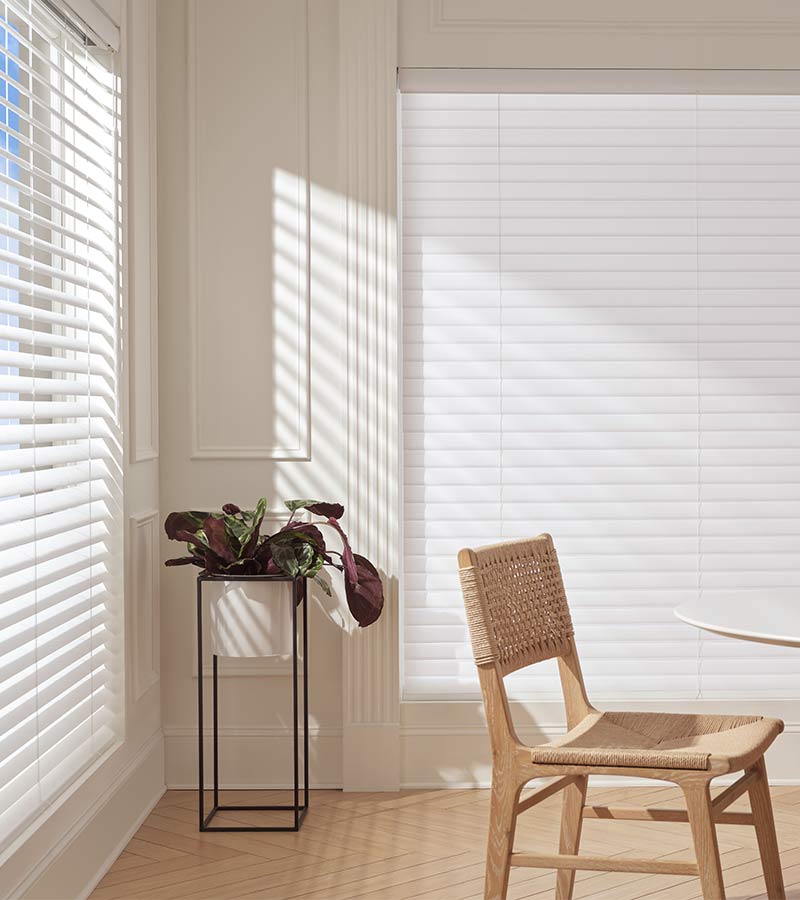 light controlling window shades in dining room