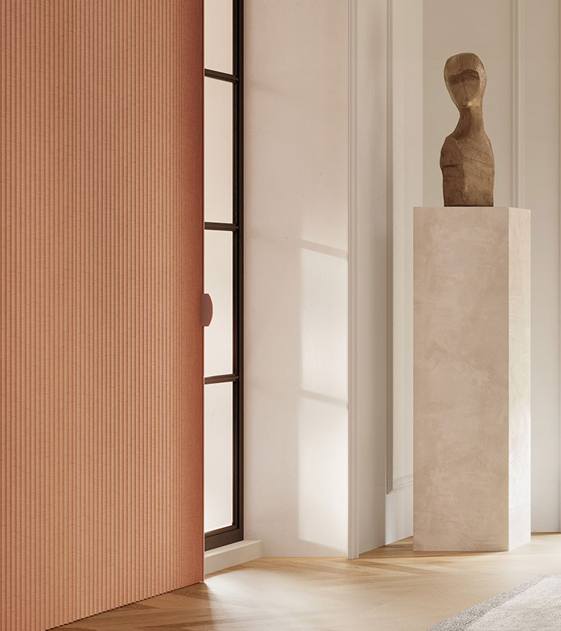 living room with peach vertical cellular shades duette vertiglide