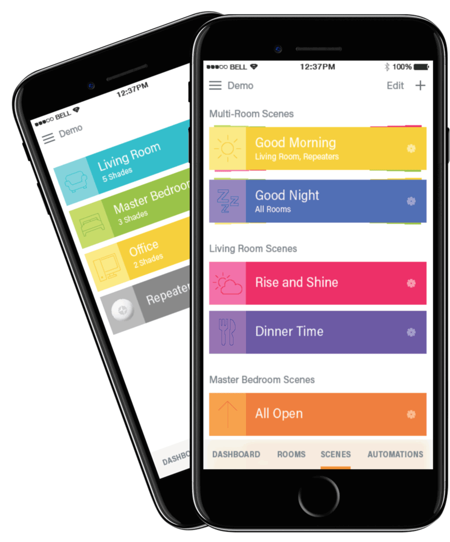 Smart Home app for motorized blinds in Roseville, CA home