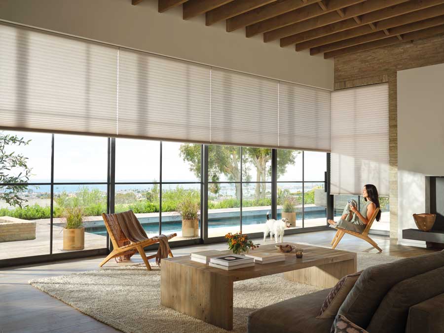 PowerView modern blinds in Roseville, CA home