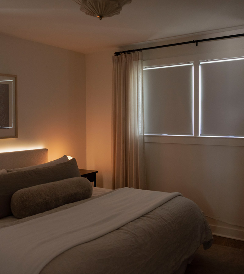 roller shades for bedroom to block out light California window fashions