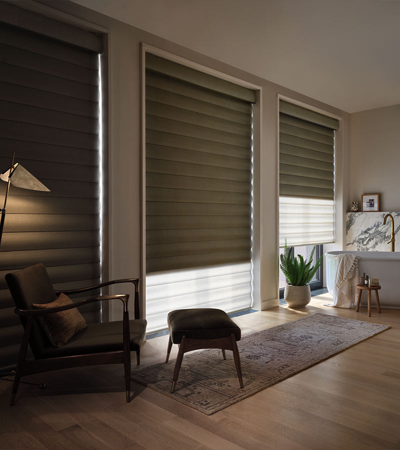 green blackout window shades for living room