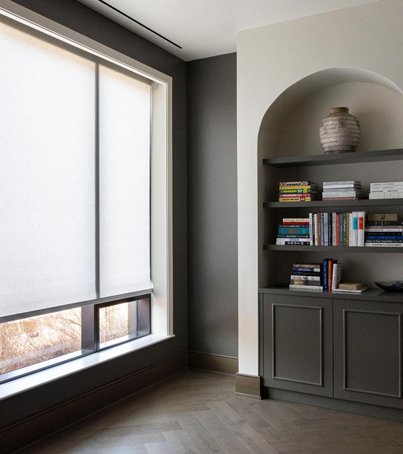 designer roller shades floor to ceiling white