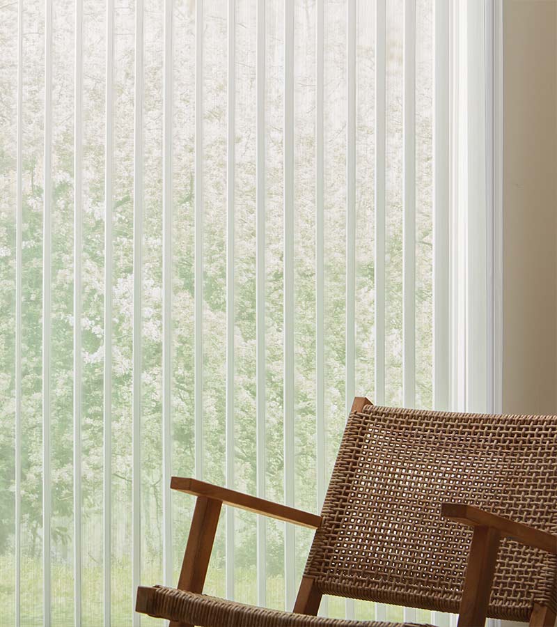 luminette-vertical-sheer-shades-california-window-fashions living room with sheer vertical shades