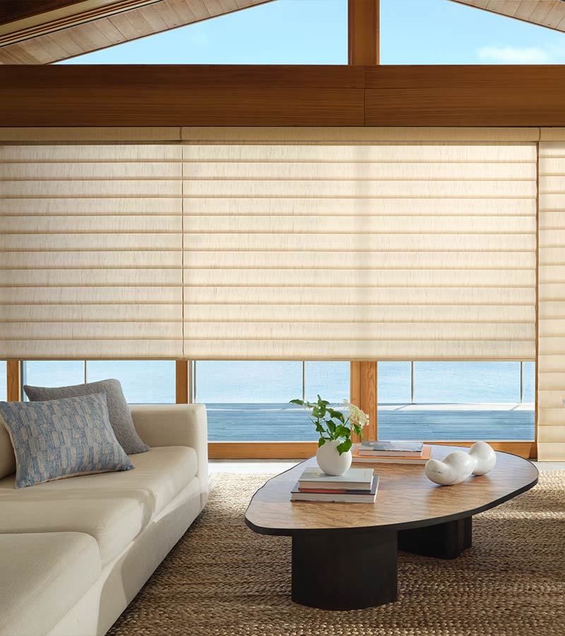 pirouette-window-treatments-large-window-blinds-hunter-douglas-california-window-fashions large khaki beige pirouette shades in living room