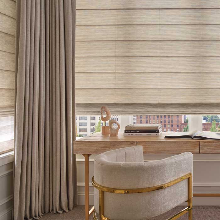 Alustra-Woven-Textures-Roman-Shades-hunter-douglas-california-window-fashions