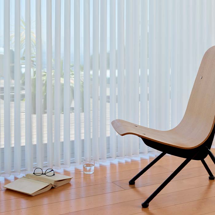 Luminette privacy sheers filtering light on patio doors