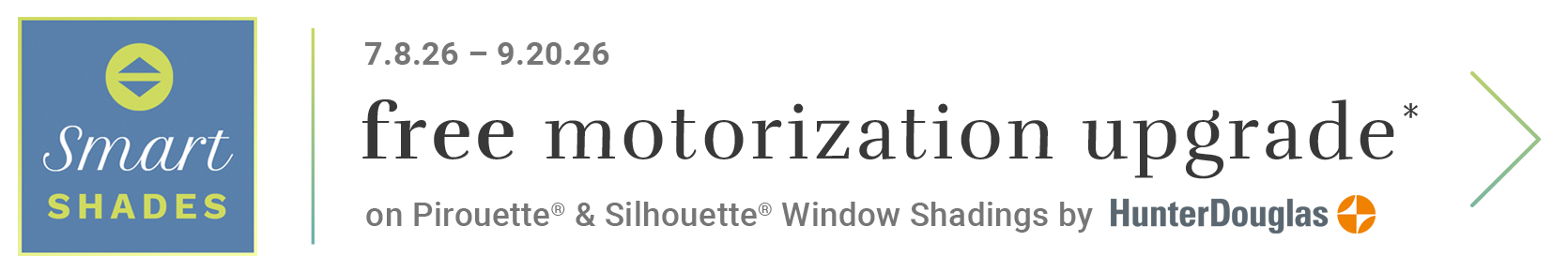 smart shades free motorization upgrade banner